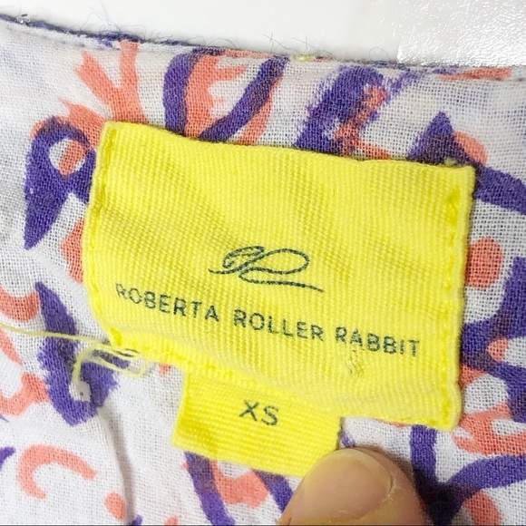 Roberta Roller Rabbit Embroidered Print Tunic Top XS - Picture 3 of 7